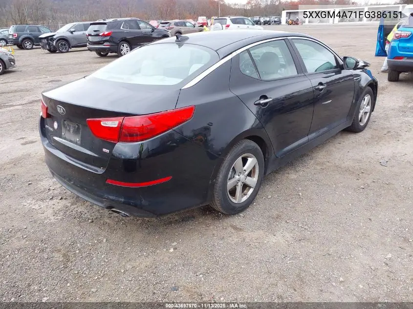 5XXGM4A71FG386151 2015 Kia Optima Lx