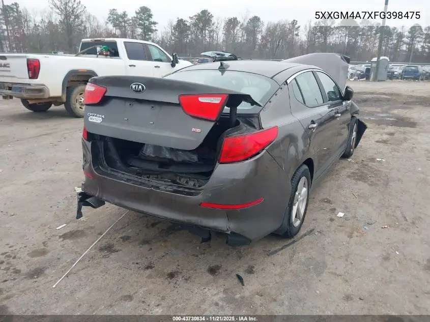 5XXGM4A7XFG398475 2015 Kia Optima Lx