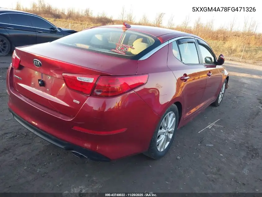 5XXGM4A78FG471326 2015 Kia Optima Lx