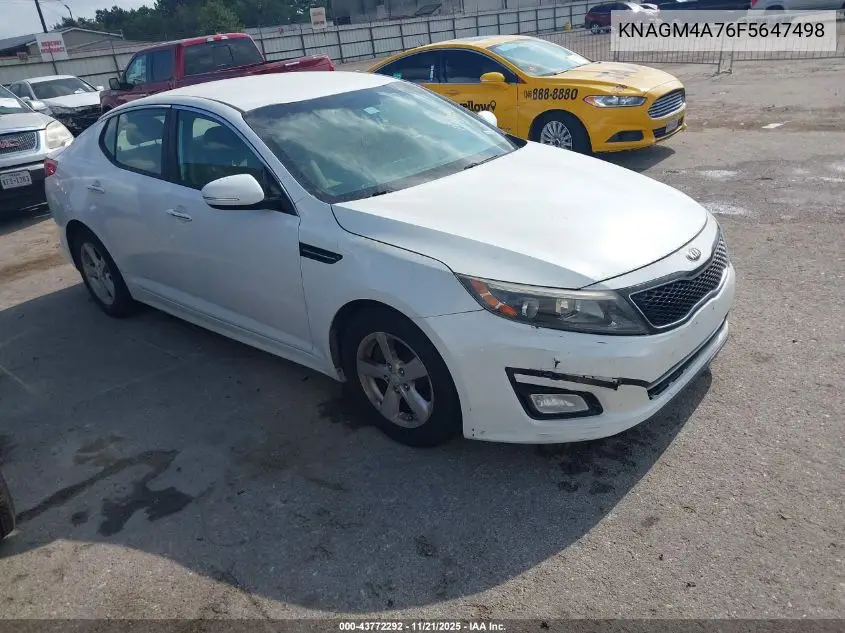 KNAGM4A76F5647498 2015 Kia Optima Lx