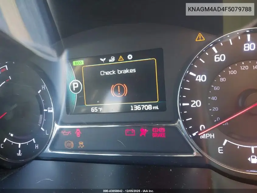 KNAGM4AD4F5079788 2015 Kia Optima Hybrid