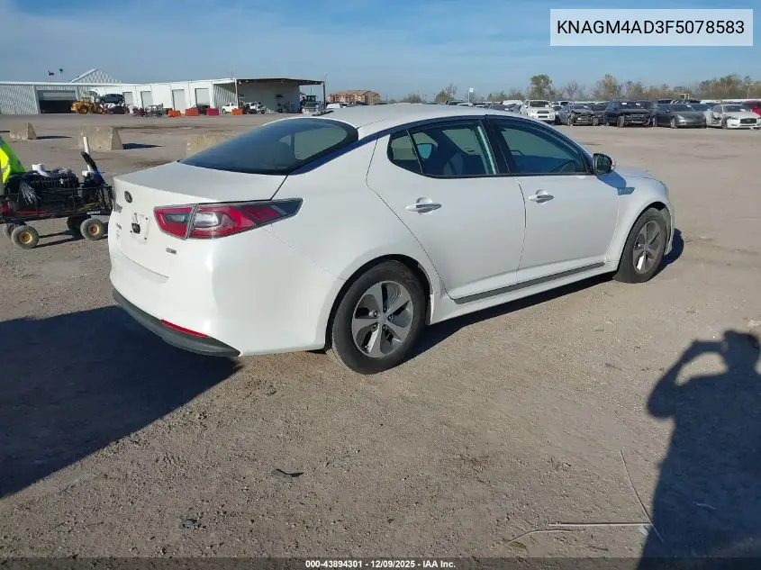 KNAGM4AD3F5078583 2015 Kia Optima Hybrid