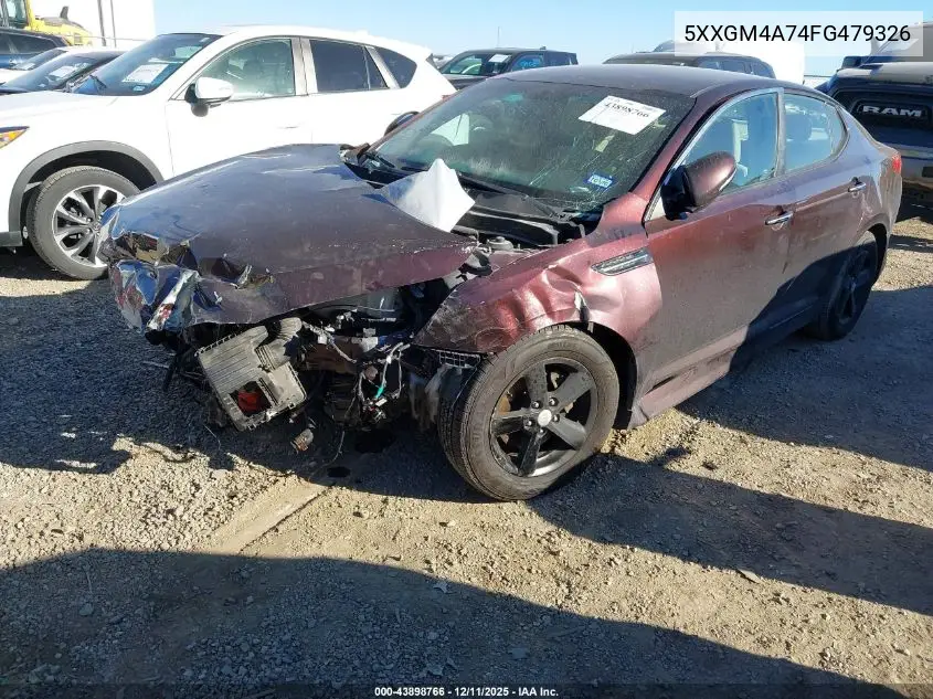 5XXGM4A74FG479326 2015 Kia Optima Lx
