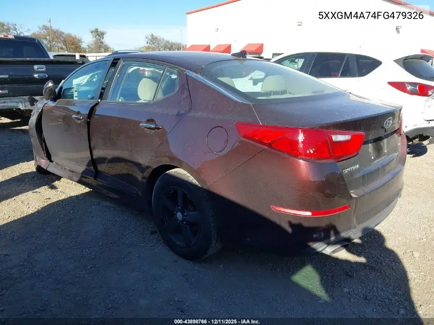 5XXGM4A74FG479326 2015 Kia Optima Lx
