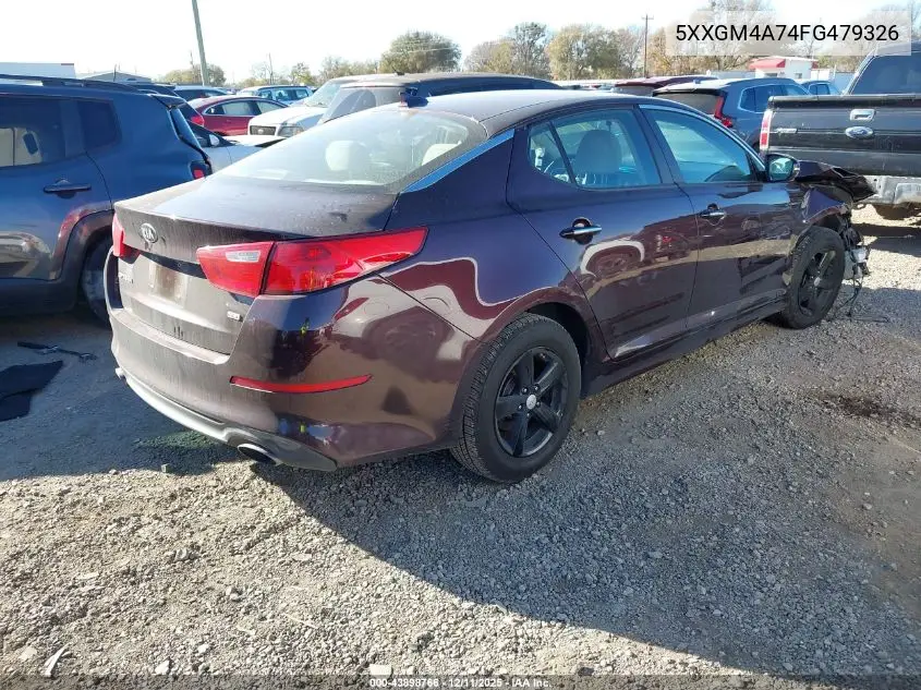 5XXGM4A74FG479326 2015 Kia Optima Lx