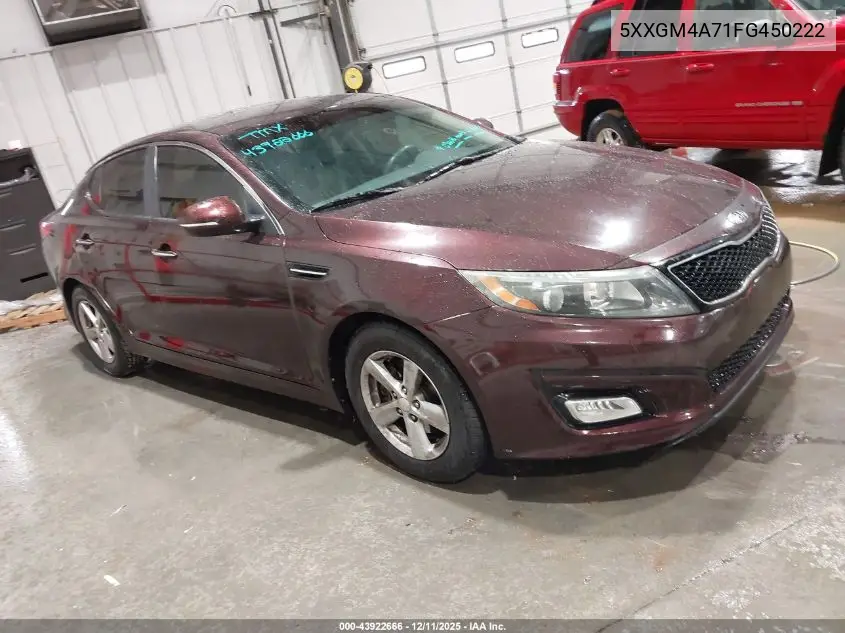 5XXGM4A71FG450222 2015 Kia Optima Lx
