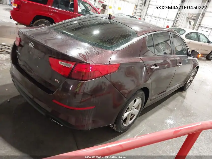 5XXGM4A71FG450222 2015 Kia Optima Lx