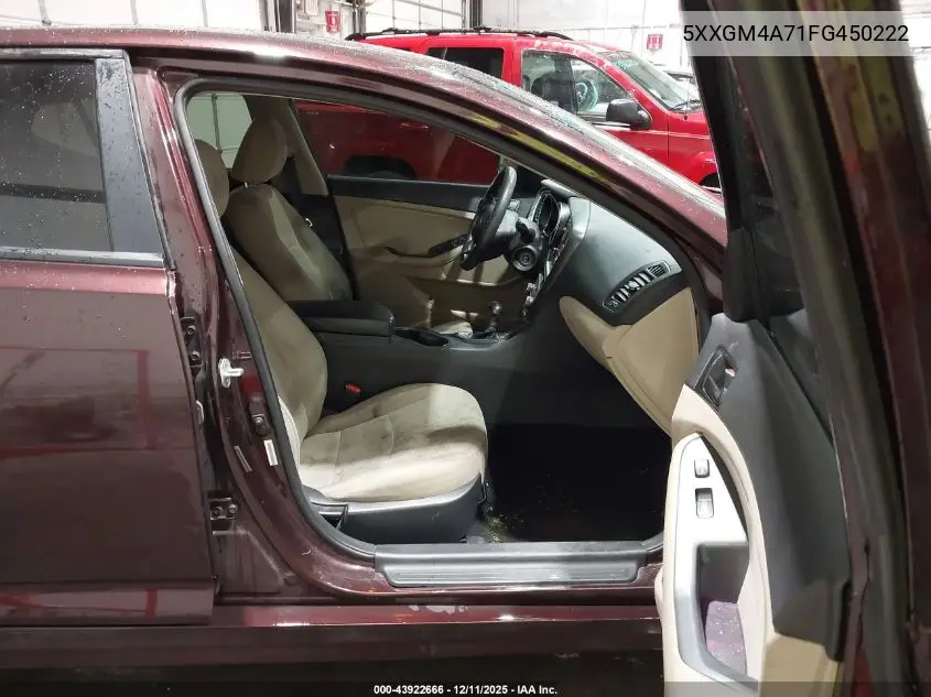 5XXGM4A71FG450222 2015 Kia Optima Lx