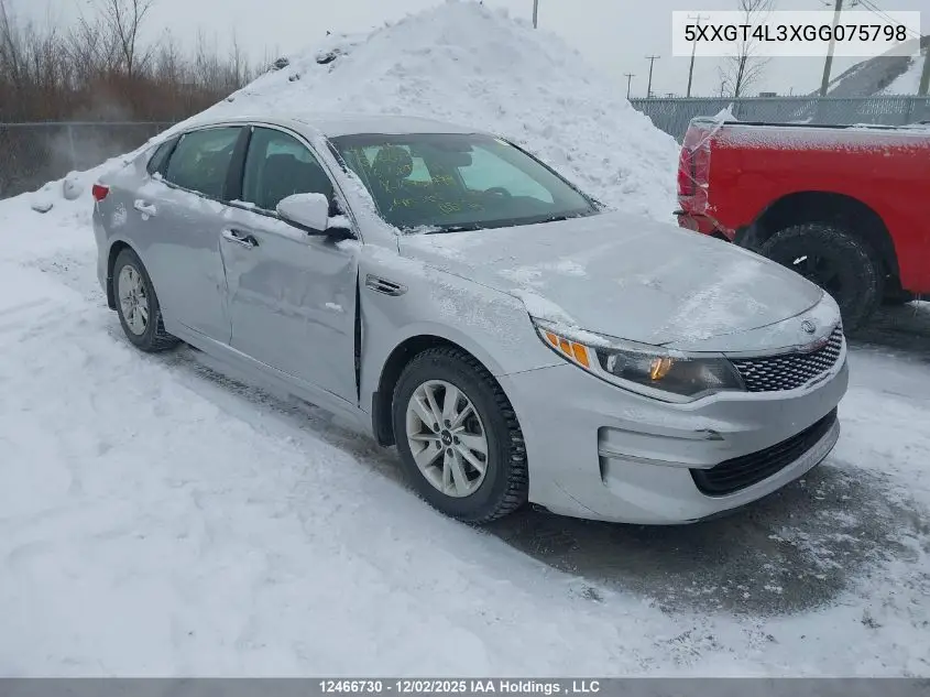 5XXGT4L3XGG075798 2016 Kia Optima Lx/Lx+