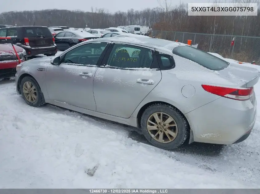 5XXGT4L3XGG075798 2016 Kia Optima Lx/Lx+