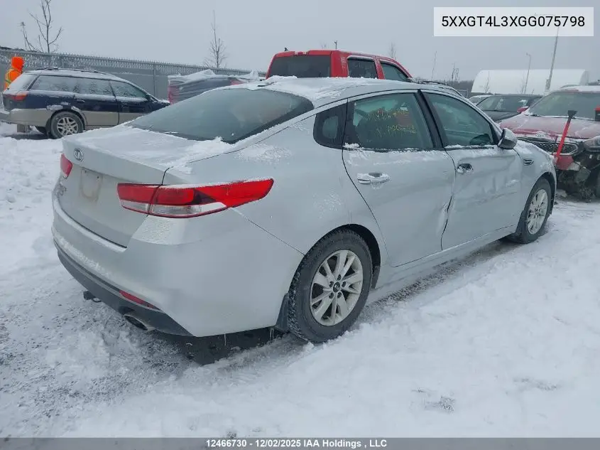 5XXGT4L3XGG075798 2016 Kia Optima Lx/Lx+
