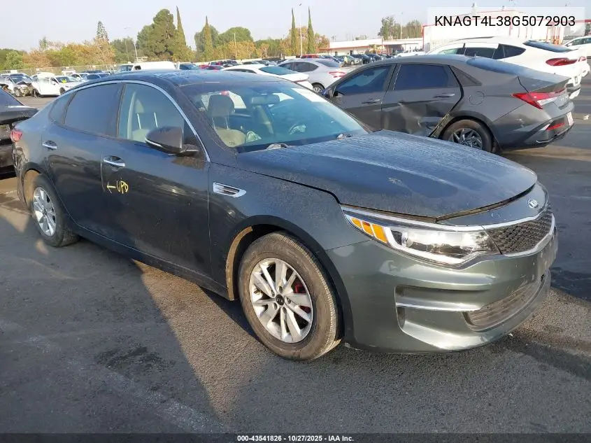 KNAGT4L38G5072903 2016 Kia Optima Lx