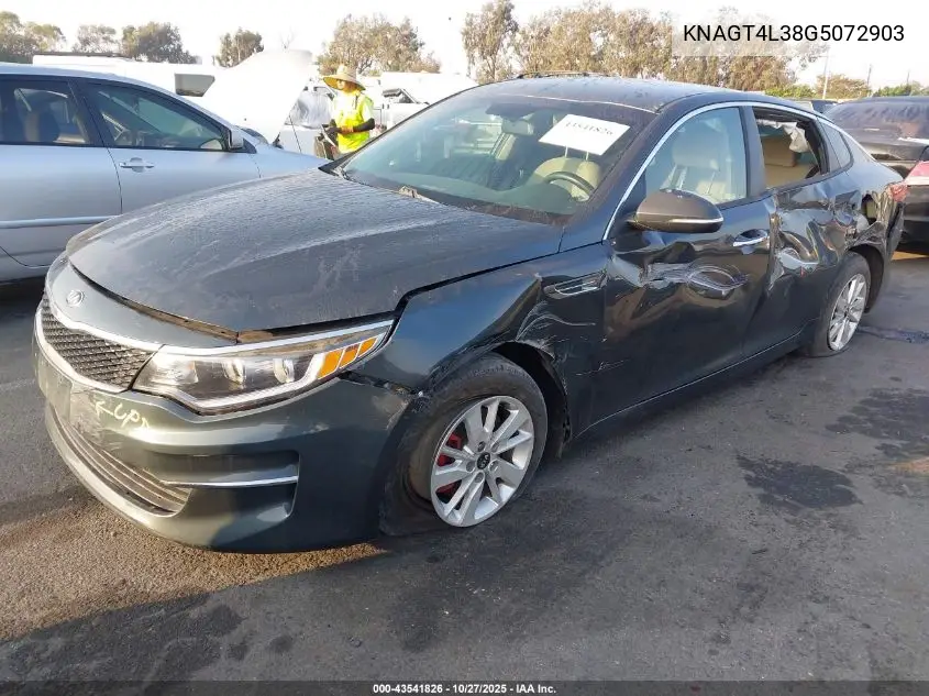 KNAGT4L38G5072903 2016 Kia Optima Lx