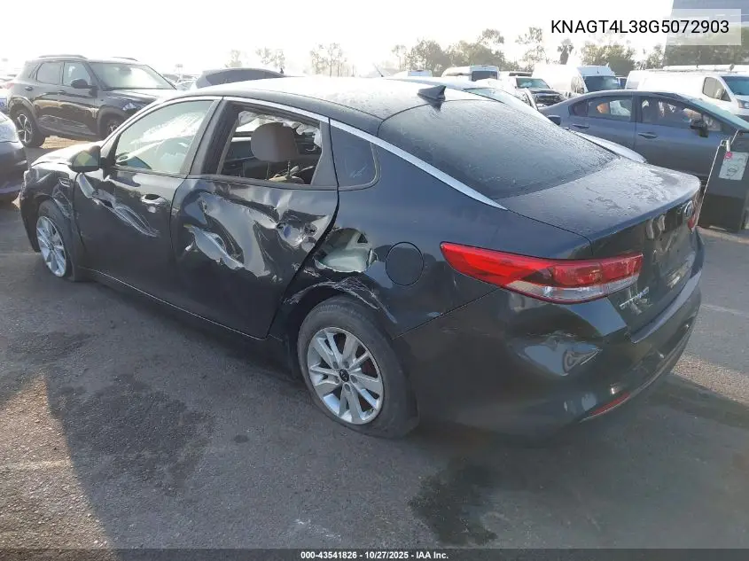 KNAGT4L38G5072903 2016 Kia Optima Lx
