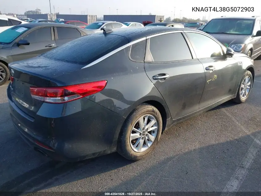 KNAGT4L38G5072903 2016 Kia Optima Lx