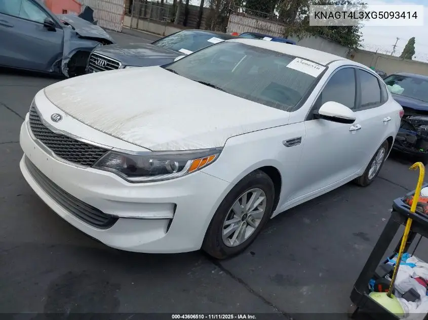 KNAGT4L3XG5093414 2016 Kia Optima Lx