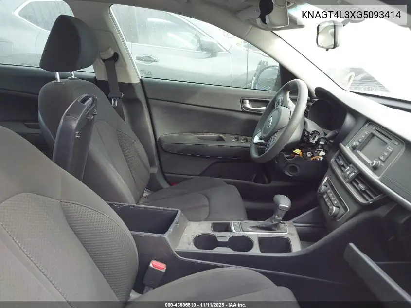 KNAGT4L3XG5093414 2016 Kia Optima Lx