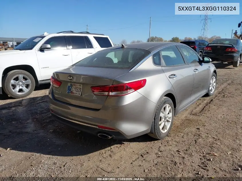 5XXGT4L3XGG110324 2016 Kia Optima Lx