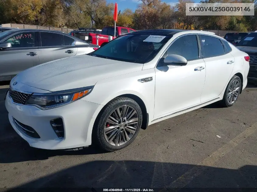 5XXGV4L25GG039146 2016 Kia Optima Sxl Turbo