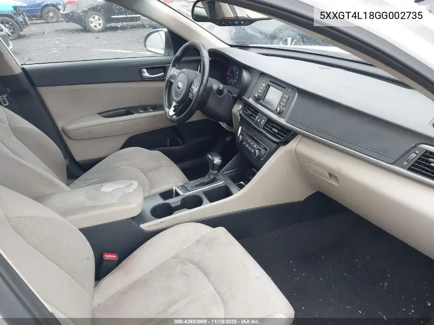 5XXGT4L18GG002735 2016 Kia Optima Lx Turbo