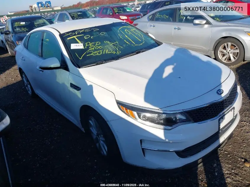 5XXGT4L38GG006771 2016 Kia Optima Lx