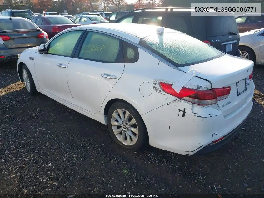 5XXGT4L38GG006771 2016 Kia Optima Lx