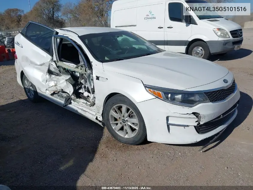 KNAGT4L35G5101516 2016 Kia Optima Lx