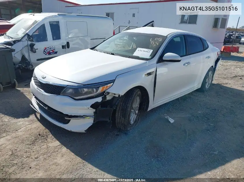 KNAGT4L35G5101516 2016 Kia Optima Lx
