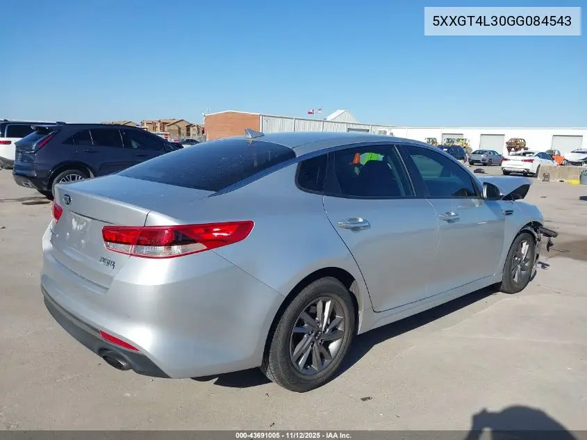 5XXGT4L30GG084543 2016 Kia Optima Lx