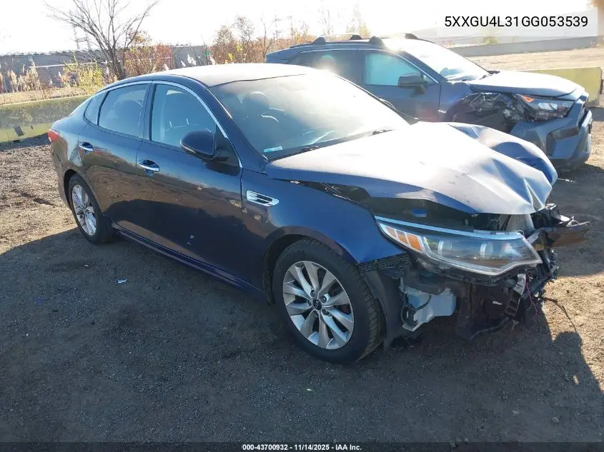 5XXGU4L31GG053539 2016 Kia Optima Ex