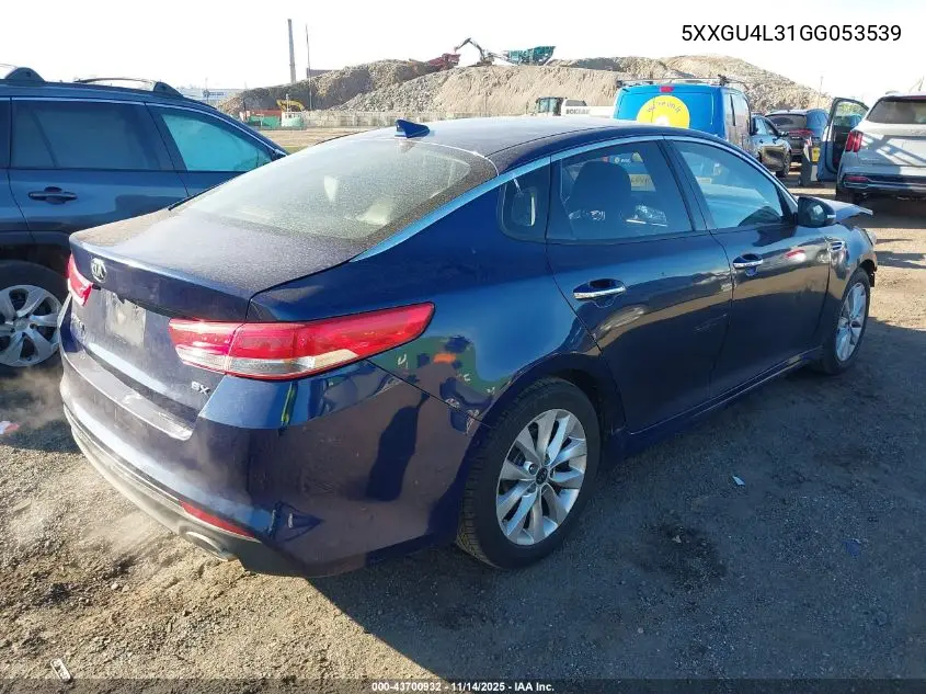 5XXGU4L31GG053539 2016 Kia Optima Ex