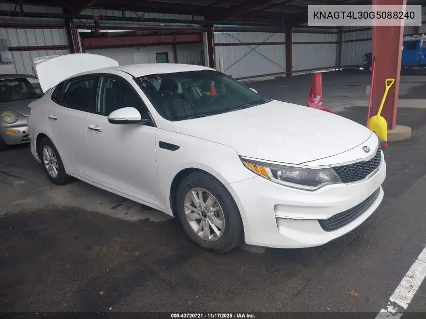 KNAGT4L30G5088240 2016 Kia Optima Lx