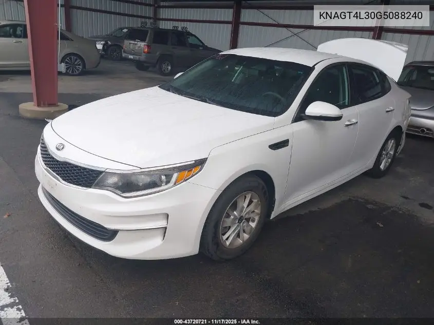KNAGT4L30G5088240 2016 Kia Optima Lx
