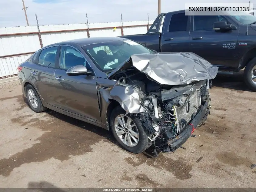 5XXGT4L32GG103335 2016 Kia Optima Lx