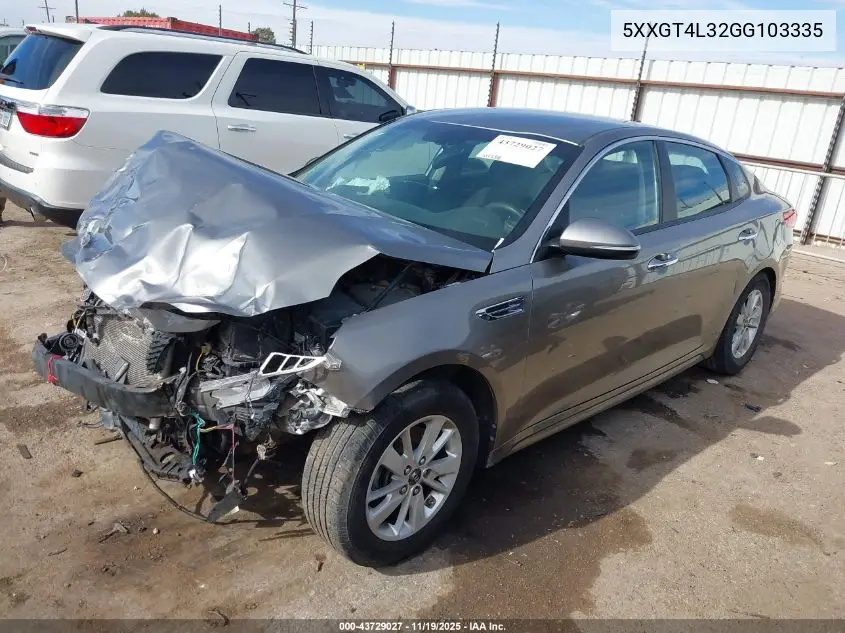 5XXGT4L32GG103335 2016 Kia Optima Lx