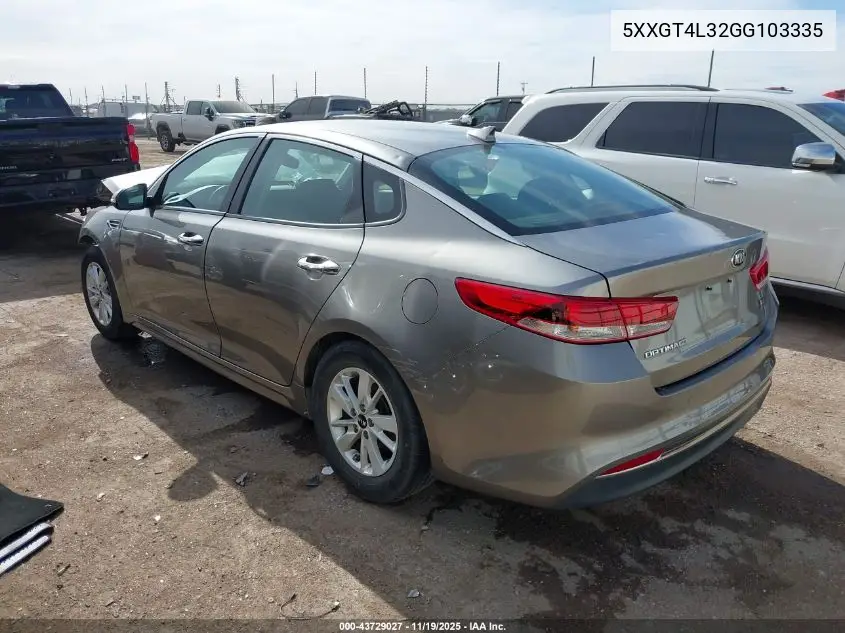 5XXGT4L32GG103335 2016 Kia Optima Lx