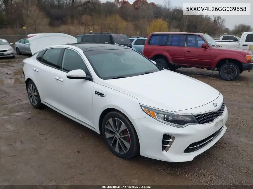 5XXGV4L26GG039558 2016 Kia Optima Sxl Turbo