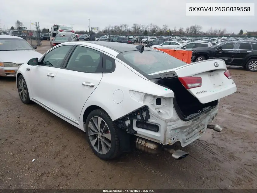 5XXGV4L26GG039558 2016 Kia Optima Sxl Turbo