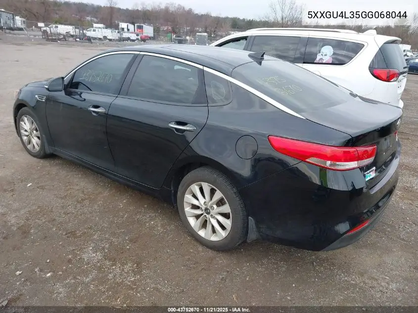 5XXGU4L35GG068044 2016 Kia Optima Ex
