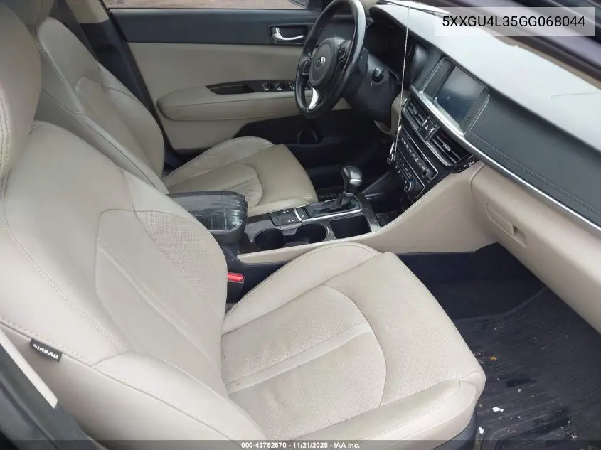 5XXGU4L35GG068044 2016 Kia Optima Ex