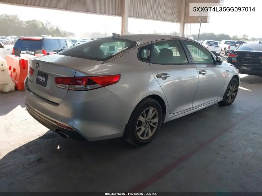 5XXGT4L35GG097014 2016 Kia Optima Lx