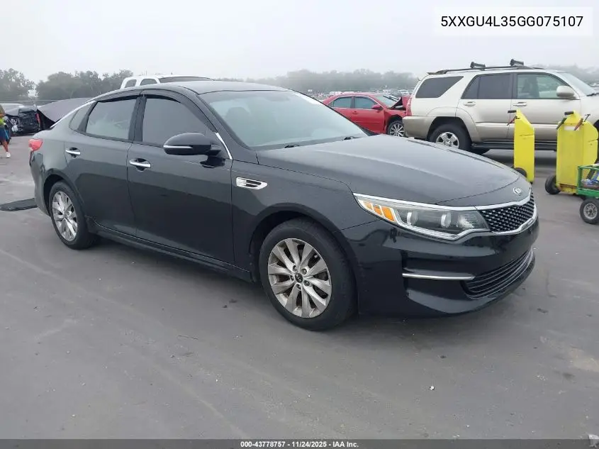 5XXGU4L35GG075107 2016 Kia Optima Ex