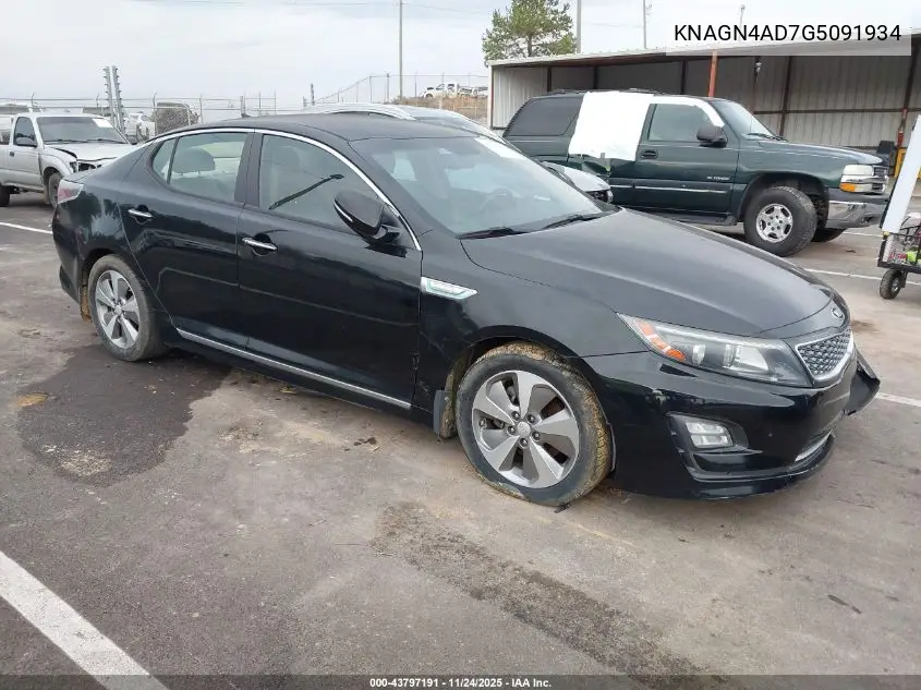 KNAGN4AD7G5091934 2016 Kia Optima Hybrid Ex