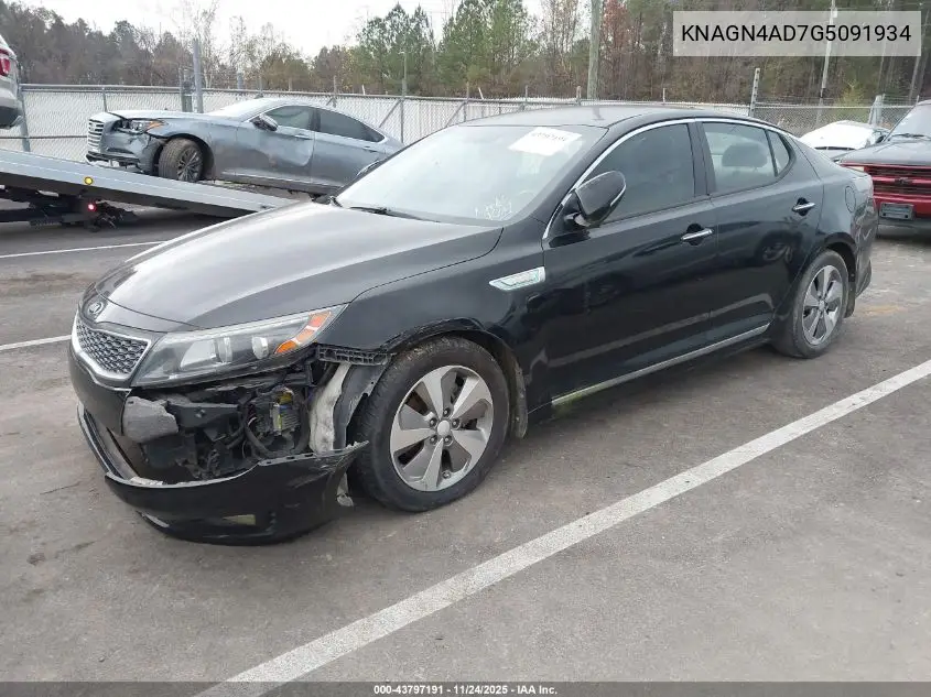 KNAGN4AD7G5091934 2016 Kia Optima Hybrid Ex