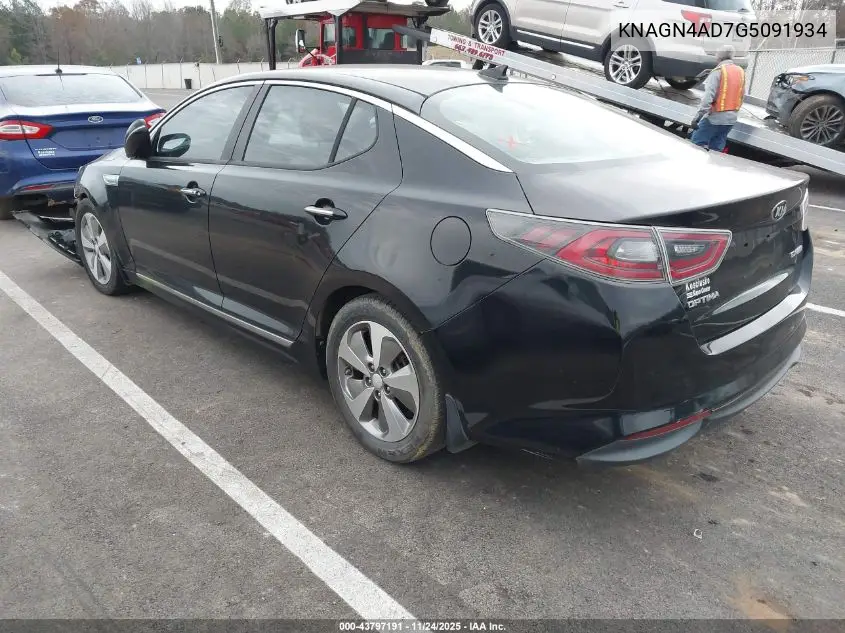 KNAGN4AD7G5091934 2016 Kia Optima Hybrid Ex
