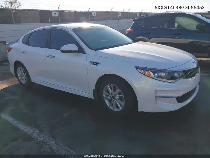 5XXGT4L38GG055453 2016 Kia Optima Lx