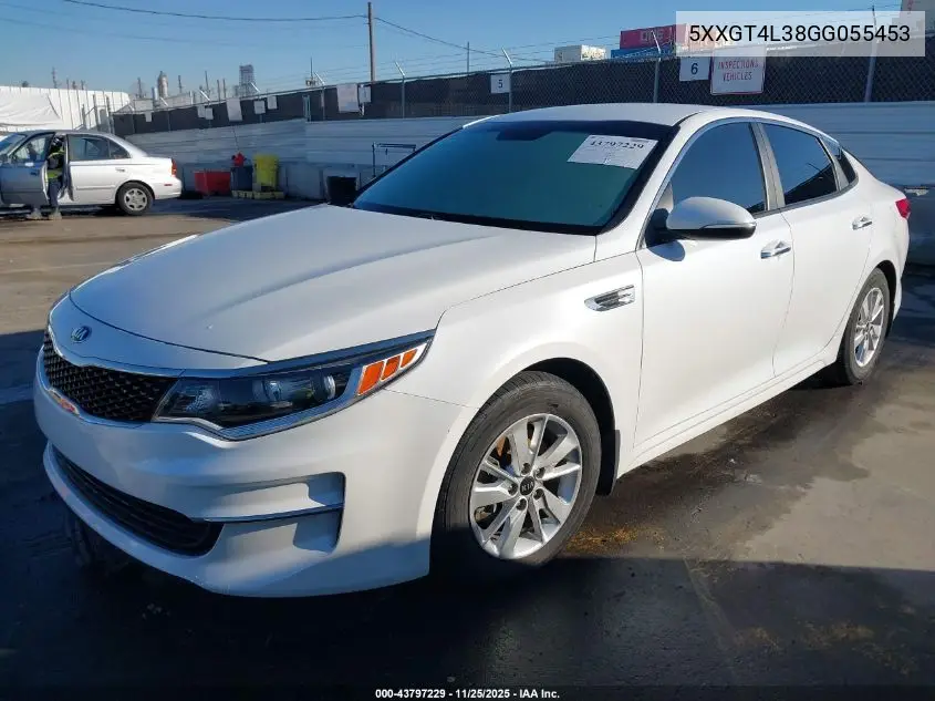5XXGT4L38GG055453 2016 Kia Optima Lx