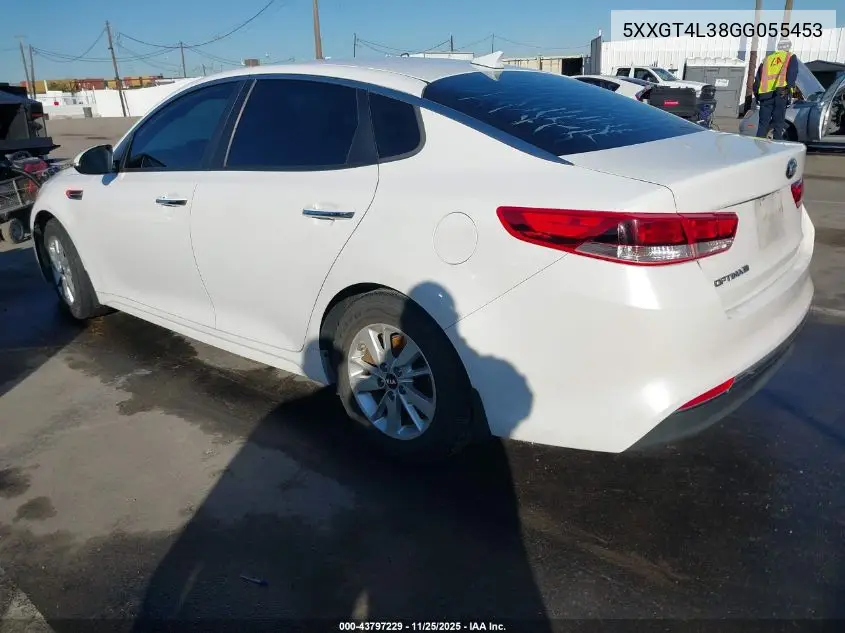 5XXGT4L38GG055453 2016 Kia Optima Lx