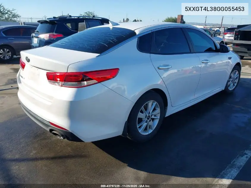 5XXGT4L38GG055453 2016 Kia Optima Lx