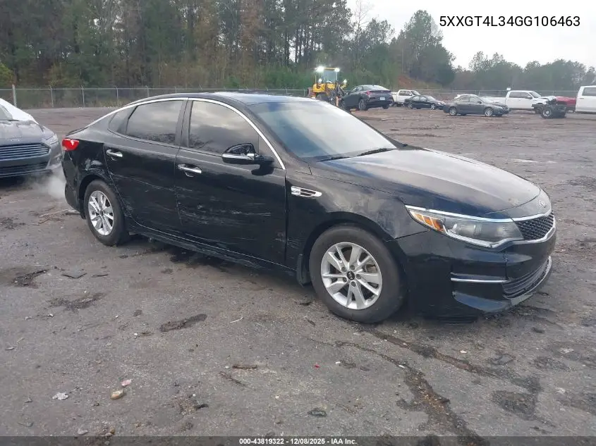 5XXGT4L34GG106463 2016 Kia Optima Lx